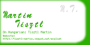 martin tisztl business card